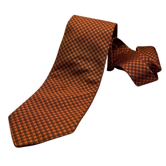 Albanese Luxurious Boutique Other - Albanese Luxurious Boutique 100% Silk Black & Orange Plaid Tie, 59" x 3.5" #221